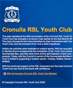 Cronulla RSL Youth Club [www.cronullarslyouthclub.org.au]
