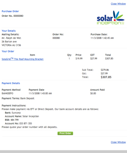 Solar Inception Invoice [www.solarinception.com.au]
